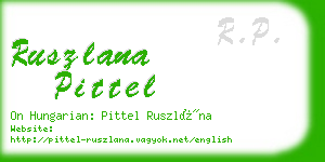 ruszlana pittel business card